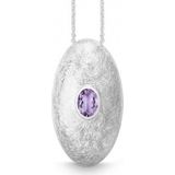 Quinn - Dames Halsketting - Zilver - 925 / - Zilver - Edelsteen - Amethist