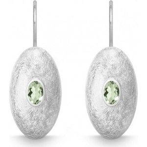 Quinn - Oorhanger - Zilver 925 - Dames - Prasiolite - Facetgeslepen