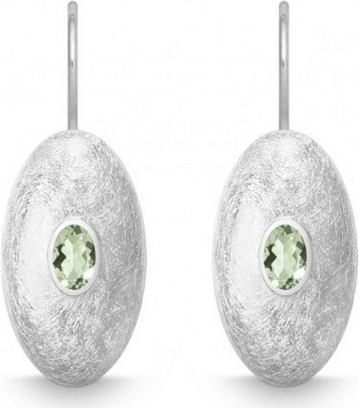 Quinn - Oorhanger - Zilver 925 - Dames - Prasiolite - Facetgeslepen