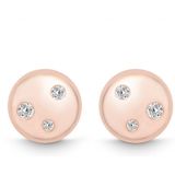 Quinn - Oorknoppen - Roze Goud - 585/- 14 Karaat