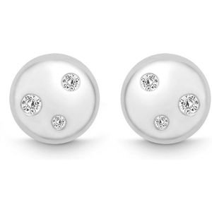 Quinn - Oorknoppen - Witgoud - 585/- 14 Karaat - Gepolijst
