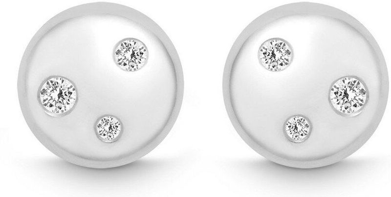 Quinn - Oorknoppen - Witgoud - 585/- 14 Karaat - Gepolijst
