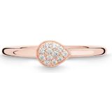 Quinn - Ringen - Roze Goud - 585/- 14 Karaat - Druppelvorm