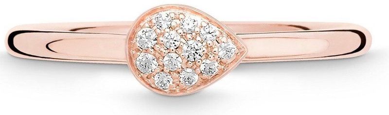 Quinn - Ringen - Roze Goud - 585/- 14 Karaat - Druppelvorm