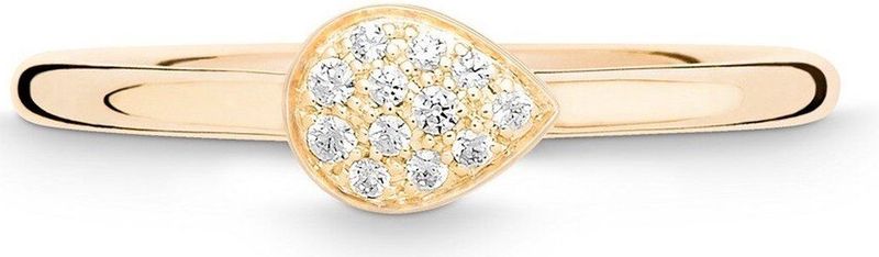 Quinn - Ringen - Goud - 585/- 14 Karaat - Druppelvorm - Gepolijst