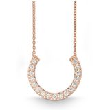 Quinn - Halsketting - Roze Goud - 585/- 14 Karaat