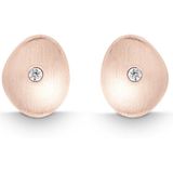 Quinn - Oorknoppen - Roze Goud - 585/- 14 Karaat - Matt