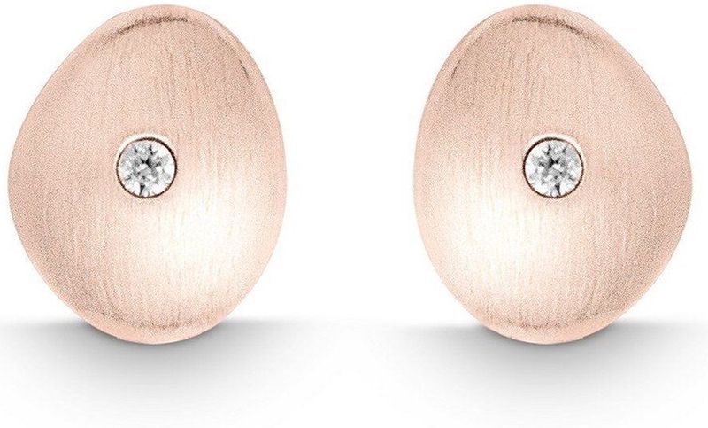 Quinn - Oorknoppen - Roze Goud - 585/- 14 Karaat - Matt