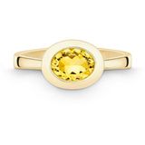 Quinn - Ringen - Goud - 585/- 14 Karaat - Citrien - Ovaal - 8x6mm