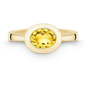 Quinn - Ringen - Goud - 585/- 14 Karaat - Citrien - Ovaal - 8x6mm