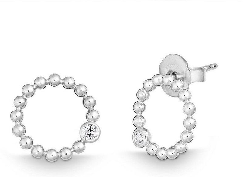 Quinn - Oorknoppen - Witgoud - 585/- 14 Karaat - Gepolijst