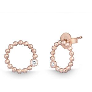 Quinn - Oorknoppen - Roze Goud - 750/- 18 Karaat