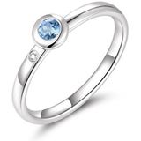 Quinn - Ringen - Witgoud - 750/- 18 Karaat - Saffier - Blauw