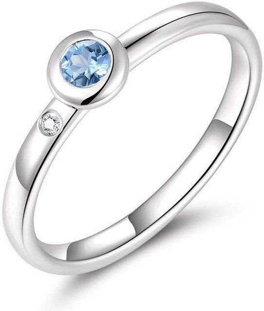 Quinn - Ringen - Witgoud - 750/- 18 Karaat - Saffier - Blauw