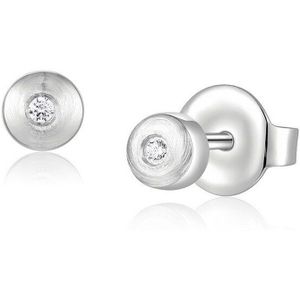Quinn - Oorknoppen - Witgoud - 585/- 14 Karaat - Bolvormig - Mat/Geolied