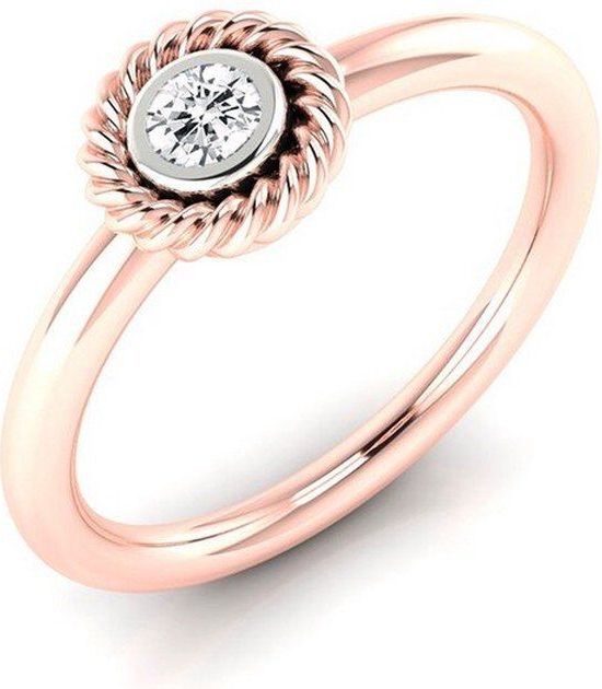 Quinn - Ringen - Roze Goud - 585/- 14 Karaat