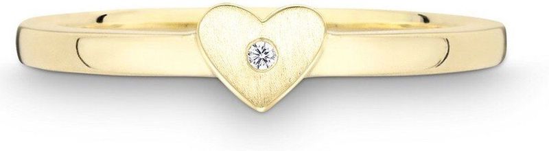 Quinn - Ringen - Goud - 585/- 14 Karaat - Hartvormig - Mat/Gepolijst