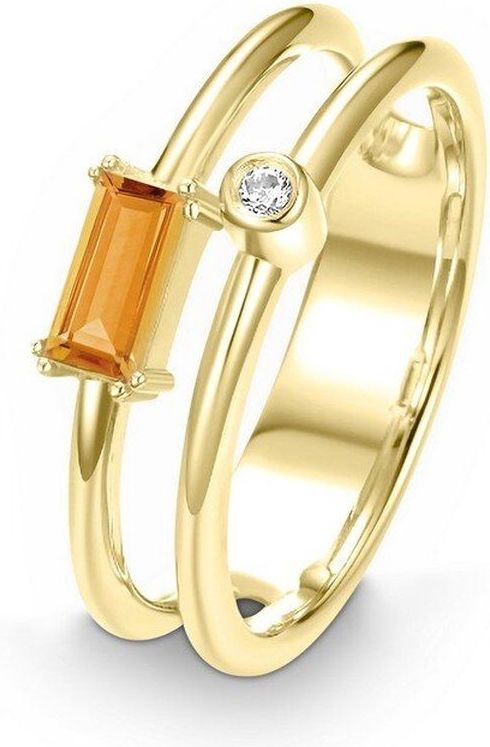 Quinn - Ringen - Goud - 585/- 14 Karaat - Citrien
