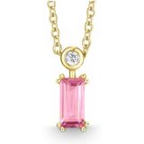 Quinn - Halsketting - Goud - 585/- 14 Karaat - Toermalijn