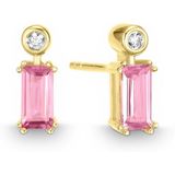 Quinn - Oorknopjes - Goud - 585/- 14 Karaat - Toermalijn