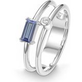 Quinn - Ringen - Witgoud - 585/- 14 Karaat - Tanzaniet