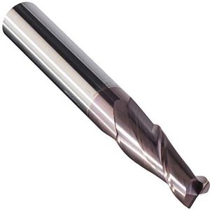 2 mm hardmetalen schachtfrees 2 messen, Helix 35, 3-voudige zaaglengte