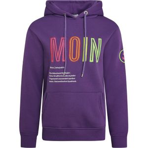Zwillingsherz Sweat-Hoodie, mit aufgesticktem ""MOIN""-Schriftzug in Neonfarben