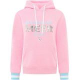 Zwillingsherz Hoodie »""Glücklich am Meer""«, mit Pailletten, Kapuze und kontrastfarbigen Bündchen