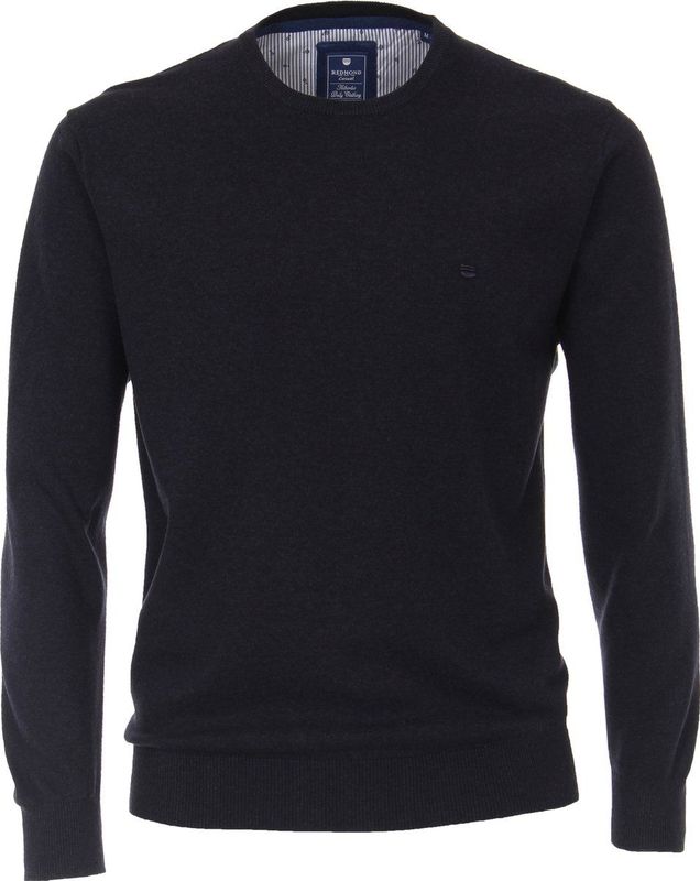 Redmond - Casual Trui - Blauw - Ronde Hals - 100% Katoen
