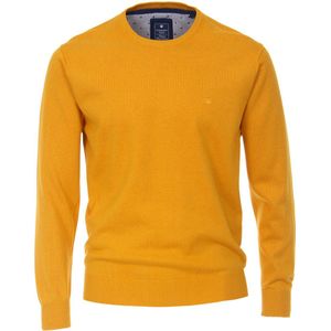 Redmond Casual Trui ronde hals geel, Effen