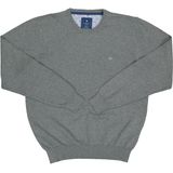 Redmond heren trui katoen - O-hals - grijs