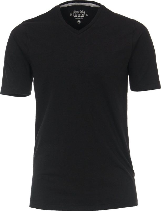 Redmond - T-shirt - Zwart - Regular Fit - Korte Mouw - V-hals