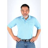 Redmond regular fit poloshirt - turquoise melange