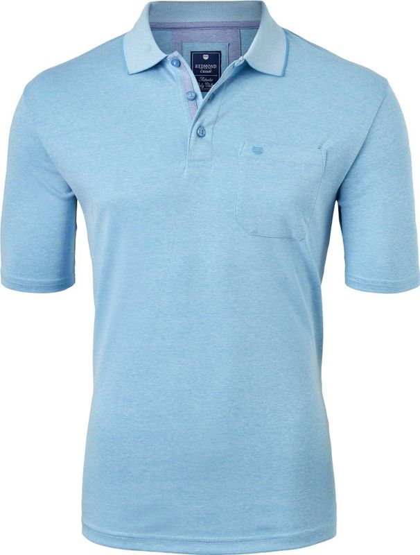 Redmond regular fit poloshirt - turquoise melange