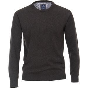 Redmond - Heren Trui - Antraciet Grijs Melange - 100% Katoen - Licht Getailleerd