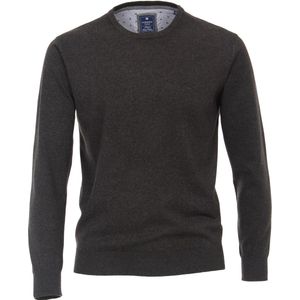 Redmond - Heren Trui - Antraciet Grijs Melange - 100% Katoen - Licht Getailleerd