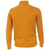 Redmond heren schipperstrui katoen - met rits - okergeel structuur