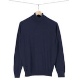 Redmond heren coltrui katoen - marine blauw