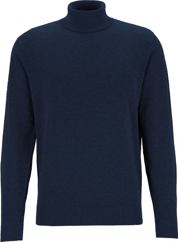 Redmond heren coltrui katoen - marine blauw