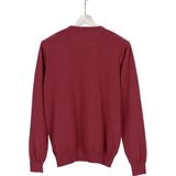 Redmond - Heren Trui - Bordeaux Rood - Katoen - O-hals