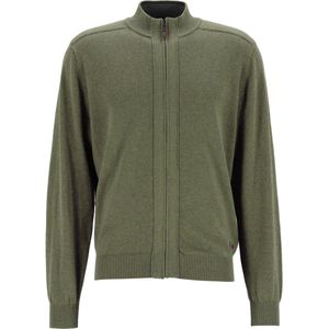 Redmond heren vest katoen, opstaande kraag, groen (middeldik)