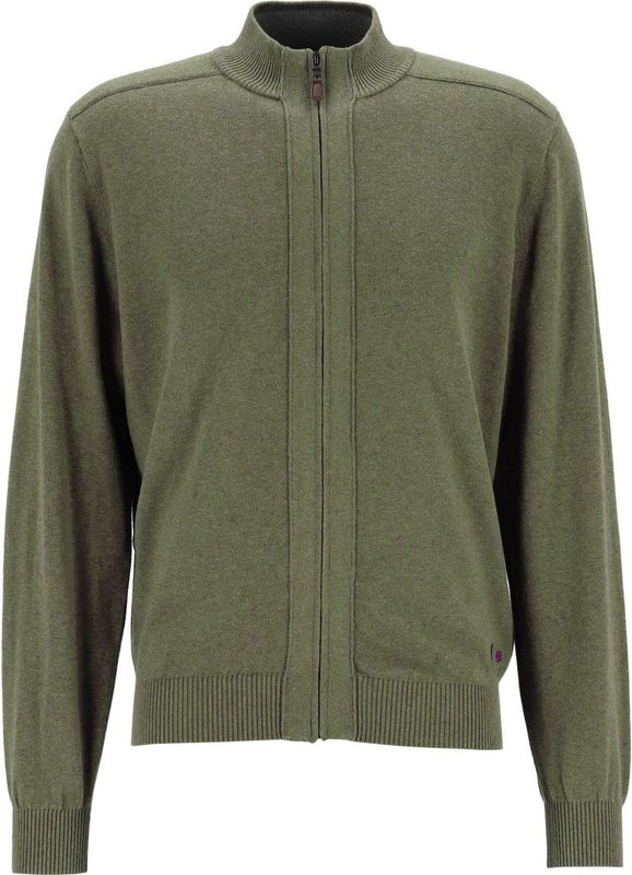 Redmond heren vest katoen, opstaande kraag, groen (middeldik)