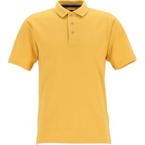 Redmond modern fit poloshirt - geel (blauw contrast)