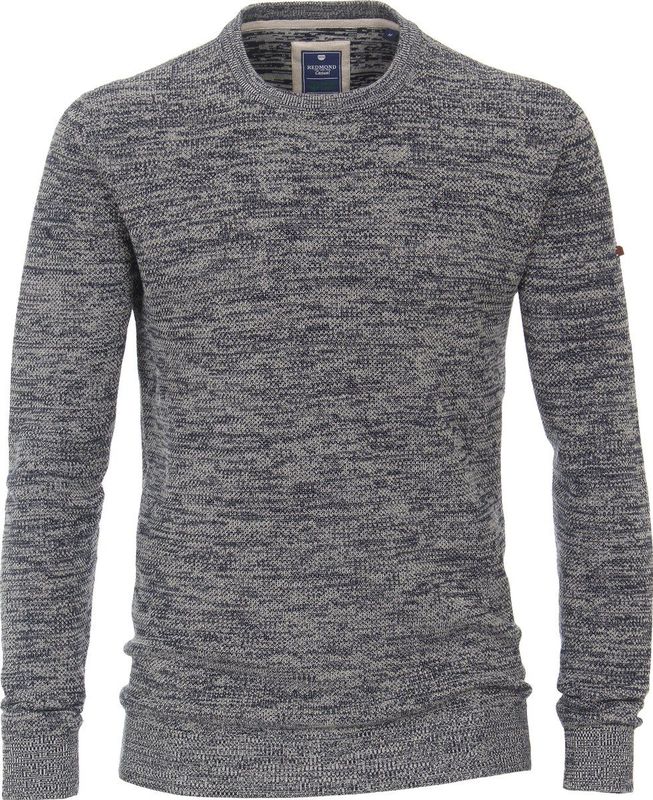 Redmond - Heren Trui - Blauw - O-hals - Katoen