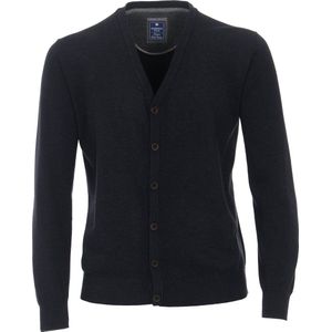 Redmond - Heren Vest - Blauw - Katoen - V-hals - Middeldik