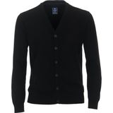 Redmond - Vest - Zwart - Katoen - V-hals - Middeldik