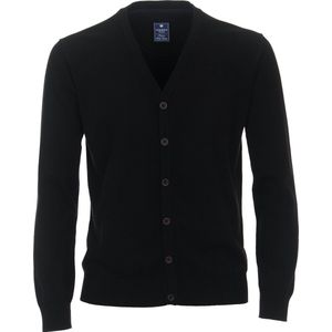 Redmond - Vest - Zwart - Katoen - V-hals - Middeldik
