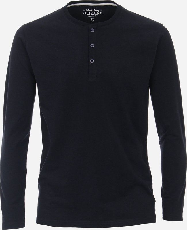 Redmond - Casual T-shirt - Korte Knoopsluiting - Katoen - Regular Fit