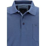 Redmond - Regular Fit Polo - Blauw Melange - Katoen
