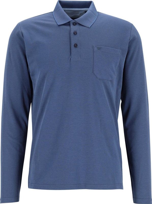 Redmond - Regular Fit Polo - Blauw Melange - Katoen